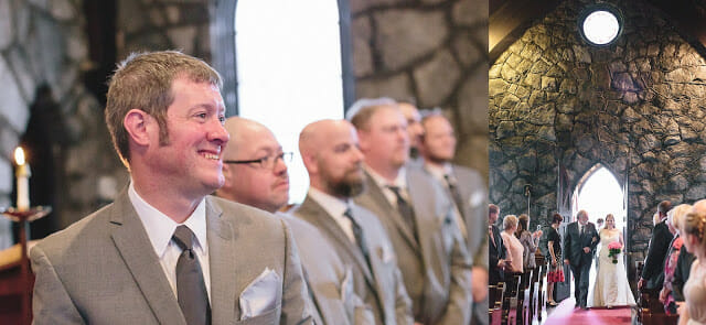 Groom smiling Wedding Ceremony