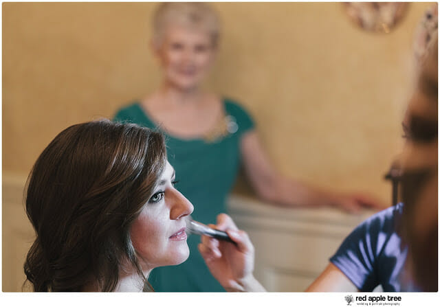 Sarah getting her Wedding Makeup on