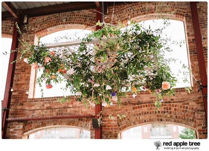 Floral wedding chandelier